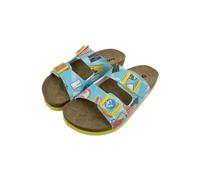 DOGO Femme Cuir Vegan Bleu Sandales - Let's Fly Motif