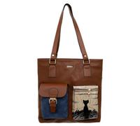 DOGO Femme Cuir Vegan Brun Sac d'épaule - Never Miss a Sunset Motif