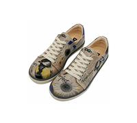 DOGO Femme Cuir Vegan Multicolore Baskets - Chaussures de Marche Confortables et Décontractées Faites à la Main, Picture Perfect Motif