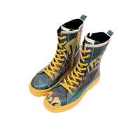 DOGO Femme Cuir Vegan Multicolore Bottes longues à glissière - Bottes de Mode Décontractées Confortables Faites à la Main, Gracefulness Motif