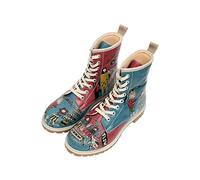 DOGO Femme Cuir Vegan Multicolore Bottes Longues - Bottes de Mode Décontractées Confortables Faites à la Main, Party Motif