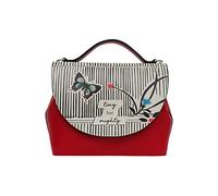 DOGO Femme Cuir Vegan Noir Fait Main et Mode Sac à Main - Tiny but Mightly Motif