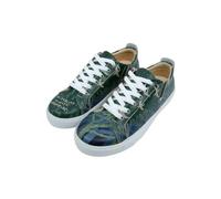 DOGO Femme Cuir Vegan Vert Baskets - The Forest Always Whispers Motif