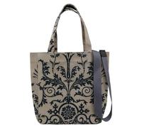DOGO Femme Vegan Crème Large Tote Bag - Renaissance Pattern Motif