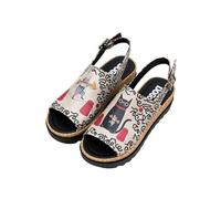 DOGO Gigi - Sandali da donna vegani, colorati, Cat and Mouse, 38 EU