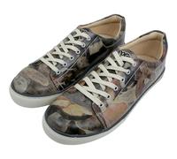 DOGO Homme Cuir Vegan Brun Baskets - Be Still Motif