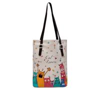 DOGO Shopper Cat Lovers, Tallbag Donna, Beige