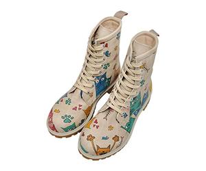 DOGO Stivale Stringato Cat Lovers Beige/Multicolore EU 38