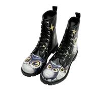 DOGO Stivali Lunghi, Moda Boot Donna, Nero, 36 EU