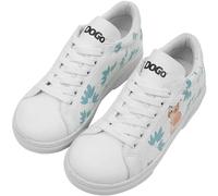 DOGO Unisex Enfants Vegan Blanc Baskets - Chaussures de Marche Confortables et Décontractées Faites à la Main, Everything is Gonna Be Purrfect Motif