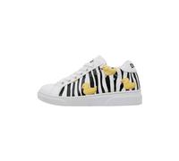 DOGO Unisex Enfants Vegan Blanc Baskets - Chaussures de Marche Confortables et Décontractées Faites à la Main, Ducky Motif