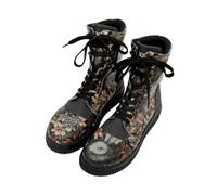 DOGO Women Vegan Leather Black Long Boots - Are You Lost Design