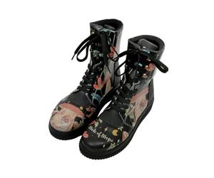DOGO Women Vegan Leather Black Long Boots - Made Of Magic Design