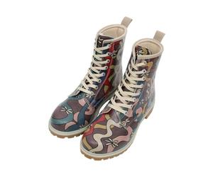DOGO Women Vegan Leather Multicolor Long Boots - Never Stop Dreaming Design
