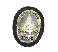 DOGOZ Distintivo Dell'ufficiale di Polizia di Los Angeles degli Stati Uniti con Custodia in Pelle Intarsiata, Costume Decorazione Prop