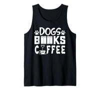Dogs Books And Coffee Funny Dog Book Reader Lover Canotta