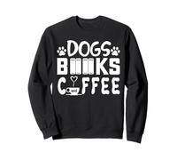 Dogs Books And Coffee Funny Dog Book Reader Lover Felpa