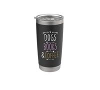 Dogs Books & Coffee Bicchiere termico in acciaio inox doppia parete