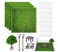 Dog's Booty Oggetti In Miniatura 17 Pezzi Miniature Oggetti incluse Staccionata Albero di Natale Lampioni Natalizi per Giardino Zen Miniature Natalizie Casetta Elfo e Accessori Bambole