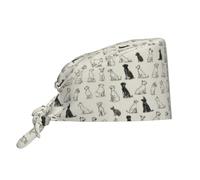 Dogs Different Breeds Pattern Berretto Scrub Regolabile Cuffiette Elegante Cuffia Per Uomini Donne Donna
