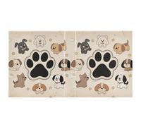 Dogs Group - Raccoglitore a tre anelli per quaderni da 2,5 cm e 2,5 cm, motivo zampe, con portablocco, 1 confezione da 200 fogli