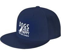 Dogs Make Me Happy You Not So Much Donna Uomo Snapback cap Confortevole Cappellino da Baseball Casual Cappellino con Visiera per All'Aperto Pesca Tennis