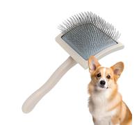 Dogs Slicker Brush, Pet Grooming Cleaning Tool, 8.31x3.7x2.56 inches Compact Gentle Skin Massaging Comb for Small, Medium, and Large Breeds at Home or in Shelters