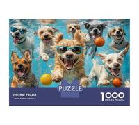 Dogs Swimming Fun 1000 Pezzi Set Puzzle Puzzle Classico Cartone Robusto - Puzzle Per Coppie Ultra Difficili, Top Valutato, Attività Perfetta in Casa 38x26cm/1000pcs