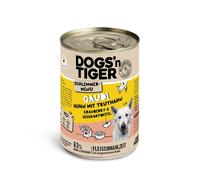 Dogs'n Tiger Menù Gourmet 6 x 400 g Umido per cane - Pollo con Tacchino, Mirtilli rossi & Patate dolci