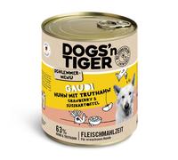 Dogs'n Tiger Menù Gourmet 6 x 800 g Umido per cane - Pollo con Tacchino, Mirtilli rossi & Patate dolci