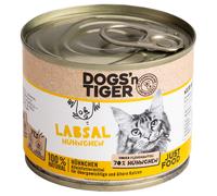 Dogs'n Tiger Senior 12 x 200 g Umido gatto - Pollo & Cozza verde