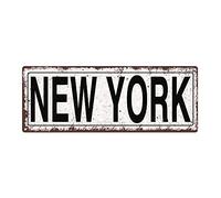 DOGT Metal Tin Sign 8x12 Inches New York Metal Street Sign, Rustic, Vintage