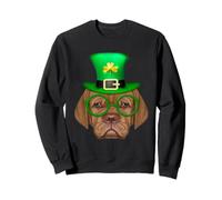 Dogue de Bordeaux Dog St Patricks Day Leprechaun Shamrock Felpa