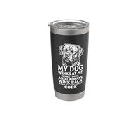 Dogue de Bordeaux Il mio cane strizza l"occhio codice segreto Bicchiere termico in acciaio inox doppia parete
