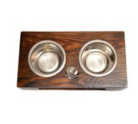 Dogue de Bordeaux, Mastino Francese I - supporto in legno con ciotole per cani,