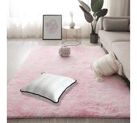 DOGUO Tappeti Camera da Letto 290 x 390 cm Antiscivolo e Morbido, Tie Dye Grande Soffice e Morbido Super per Camera da Letto, Sala, Rosa Chiaro