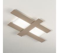 DOHA P/G - APPLIQUE COLORE TORTORA IN ALLUMINIO E METACRILATO A LED 3000K 4470LM 50W 104X63CM