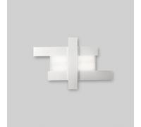 DOHA P/M - APPLIQUE COLORE BIANCO IN ALLUMINIO E METACRILATO A LED 3000K 3750LM 40W 84X55CM