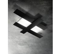 Doha plafoniera media LED 40w bianco e nero luminosa