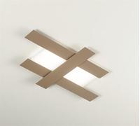 Doha plafoniera media LED 40w bianco e tortora vivace