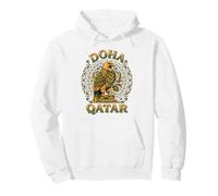 Doha Qatar, Divertente Souvenir intricato di Falco e Mandala Arabo Felpa con Cappuccio