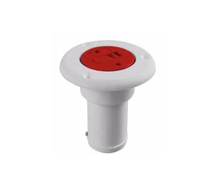 DOHAETCJQ Accessorio Nautico Universale (Confezione da 1): ABS, Bicolore (Bianco e Nero), Porta di riempimento del Ponte (Olio) 38 mm Hardware for Yacht(White)
