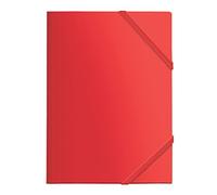 DOHE 90601 - Cartella in polipropilene, gomma piatta, colore: rosso