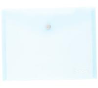 Dohe 91160 - Busta trasparente in polipropilene, con bottone a pressione, colore: azzurro