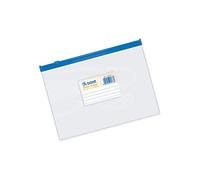DOHE 99473 Busta con chiusura zip, formato A5, colore: blu