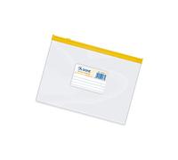 DOHE 99475 Busta con chiusura zip, formato A5, colore: giallo