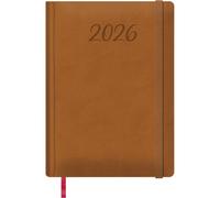 Dohe - Agenda 2024 - Vista settimanale - Dimensioni: 17 x 24 cm - 160 pagine - Rilegatura cucita - Copertina rigida - Colore Marrone - Modello Manaus