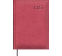 Dohe - Agenda 2026 - Pagina, formato A5 (14 x 20 cm), copertina rigida in ecopelle, 12 mesi da gennaio a dicembre, pianificatore annuale in spagnolo con segnalibri - Losanna Rosa
