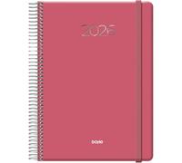 Dohe - Agenda 2026 - Pagina, formato A5 (15 x 21 cm), chiusura a spirale e gomma elastica, 12 mesi da gennaio a dicembre, pianificatore annuale in spagnolo - Denver Rosa