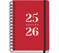 Dohe - Agenda scolastica 2025 2026 - Giorno per pagina, formato A5 (15 x 21 cm), spagnolo e inglese, da settembre a giugno, doppia rilegatura a spirale e fascia elastica, copertina flessibile, 4 fogli